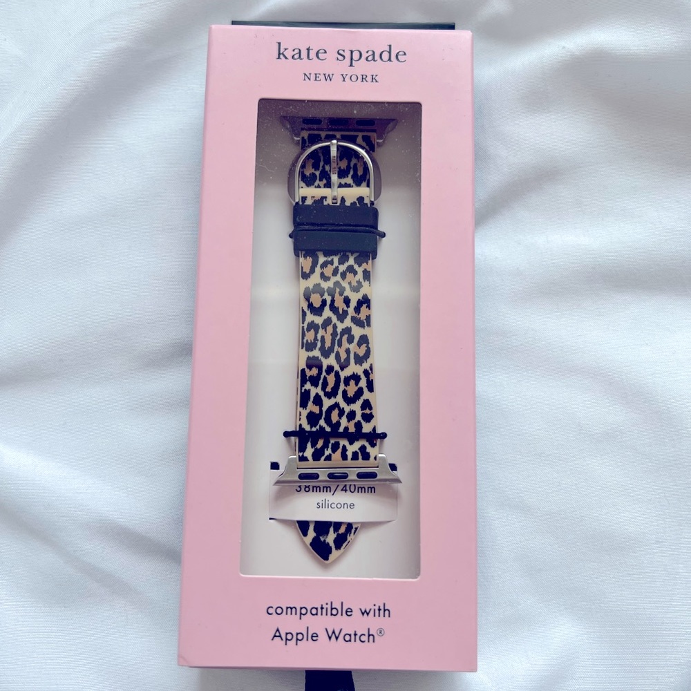 Kate Spade Apple Watch Leopard Print Silicone Band